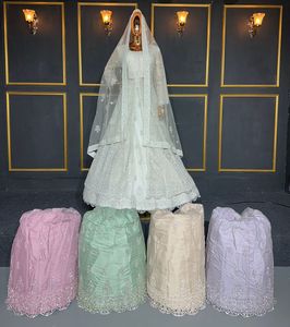 Nouvelle arrivée Net Lehenga Choli avec LX Front Cut Full Heavy Dori Work et Jarkan Stone Detailing en 5 riches nuances de mariée - Product Image 2