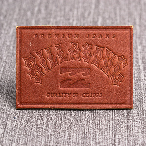 Custom Vintage Embossed Genuine Leather <b>Patch</b> <b>for</b> Jeans High Quality Retro Pu Suede Leather Label Manufacturer <b>for</b> Denim <b>Jacket</b> - Product Image 3
