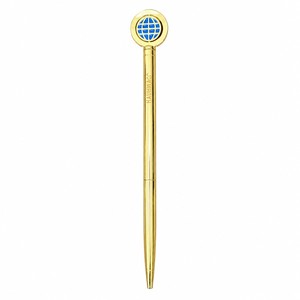 Stylo bille en métal créatif avec globe rotatif, stylo porte-bonheur fantaisie, cadeau de bureau, conçu avec un globe 3D rotatif - Product Image 1