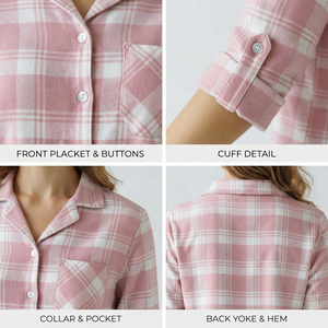 100% Cotton Women <b>Flannel</b> Shirt Long Sleeve Sleeping Shirt Button Down Nightwear Shirt Lounger Wear Soft <b>Flannel</b> Shirt Ladies - Product Image 6