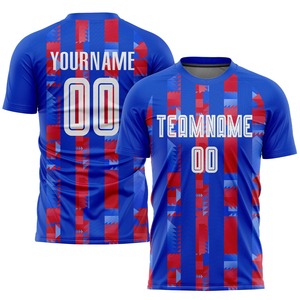 Maillot de football personnalisé en sublimation blanc et rouge pour la maison, respirant, ensemble d'uniformes d'équipe de football, vêtements de sport d'entraînement, vente en gros - Product Image 1