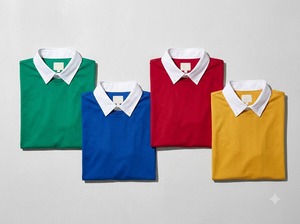 Polo de Manga Corta Color Lavanda con Cuello Blanco para Adultos Unisex - Product Image 2