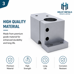 Durable Aluminum Alloy Dual Bore <b>Clamp</b> Mounting Block for Mechanical Assemblies with High Vibration Resistance and Strength - Product Image 3