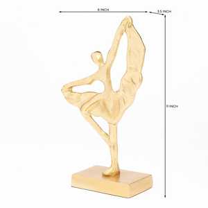 High quality Gold Plated Ballerina Figurine Sculpture Contemporary Artistic Tabletop Ornament Living Room Decor - Product Image 2