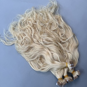 CDYHAIRVN Cinta Invisible para Extensiones de Cabello, Rubio Ondulado Natural Decolorado 613, Negro Natural DD, Cabello Humano Virgen Vietnamita - Product Image 1