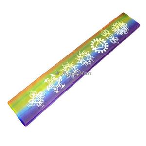 Wholesale High Quality 7 Chakra Color Selenite Wand Spiritual Healing Agate <b>Crystal</b> <b>Feng</b> <b>Shui</b> Style Engraved Gemstone Love Style - Product Image 5
