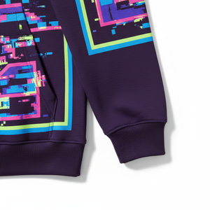 High Quality 100 % Cotton Custom With Neon Pixel PrintDesign High Quality Basics <b>Pullover</b> <b>Men</b> Hoodies Heavy Weight Top Selling - Product Image 2