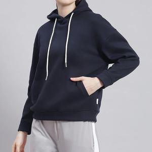 OEM Logo Winter Women's Pullover Hoodies 100% Cotton Long Sleeve <b>Crop</b> <b>Top</b> with Custom Logo Quick Dry & Breathable - Product Image 4