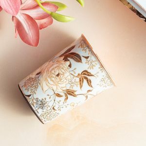 Eleve su colección de vasos con nuestro exquisito vaso de vidrio floral chapado en oro de cobre puro, maestrosmente elaborado a mano por expertos artesanos. - Product Image 4