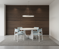 Table basse et ensemble de salle à manger modernes en bois de caoutchouc et chêne, durables et faciles à nettoyer, garantie 1 an, design compact