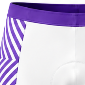 Shorts de cyclisme blancs et violets, rembourrés, respirants, à séchage rapide, extensibles, pour vélo de route, course, entraînement, performance, vêtements de sport - Product Image 5