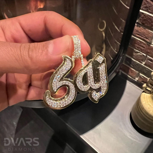 Colgante con Inicial Personalizada de Moissanita VVS, Plata 925, Chapado en Oro de 18K, Colgantes de Lujo con Incrustaciones de Diamantes, Certificado GCI IDGL, para Mujer y Hombre - Product Image 2