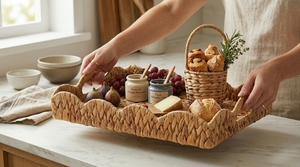 Handwoven Seagrass <b>Tray</b> Natural Woven Serving <b>Tray</b> for Home Kitchen and Table Decor Wholesale from Vietnam - Product Image 2