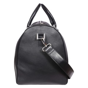 Sac de voyage décontracté en cuir véritable noir de luxe de qualité supérieure pour hommes, grande capacité, week-end, sport, résistant à l'eau, polyester - Product Image 5