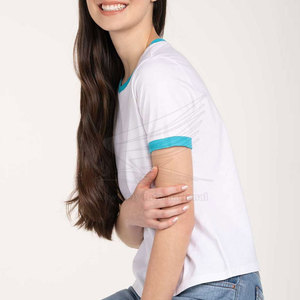 T-shirt pour femme en toile décontractée d'été avec impression de logo personnalisé, manches courtes, 100% coton respirant - Product Image 5