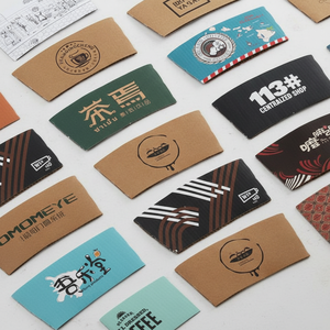 Manchon en papier kraft pour gobelet à café, fabriqué au Vietnam, impression personnalisée du logo, compatible micro-ondes, recyclable, pour café et restaurant - Product Image 4
