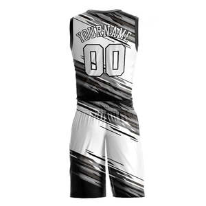 Uniformes de basketball respirants à manches courtes, imprimés avec logo, de qualité supérieure, 100 % polyester, couleurs personnalisées pour la saison estivale - Product Image 3