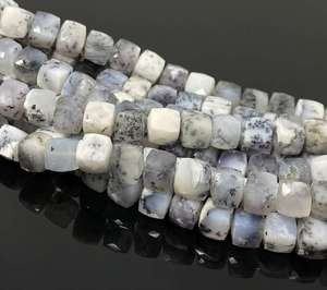 Wholesale Hot Selling Natural Dendrite Opal Box Shape Gemstone Beads Strands <b>String</b> 7-8mm Loose Beads For Women Jewelry - Product Image 3