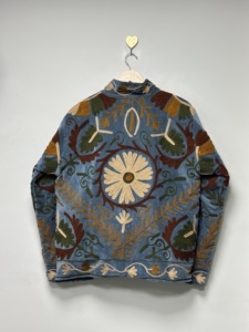 Handcrafted Velvet Suzani Embroidered Bomber Jacket Women Vintage Floral Bohemian <b>Coat</b> Warm Autumn Winter Breathable Cotton - Product Image 4