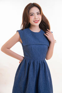 Femmes été Midi longueur nuisette robe jeune Style décontracté coupe ample taille naturelle respirant écologique de haute qualité - Product Image 4