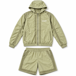 Shorts coupe-vent en nylon patchwork pour hommes, taille élastique et séchage rapide, panneaux personnalisés, sweats à capuche légers, survêtement en nylon imperméable - Product Image 2