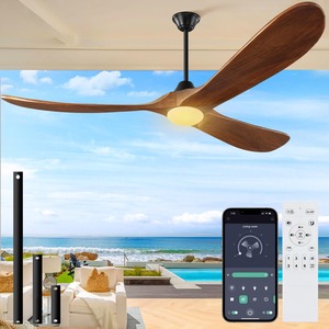 21 Solar Ceiling Fan Light, 35W Solar <b>Powered</b> Gazebo Fan with Remote Control, Rechargeable Battery - Product Image 3