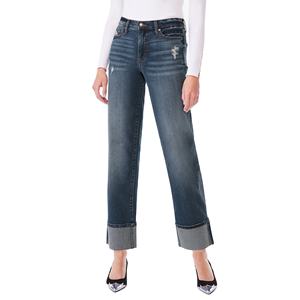 Vente en gros bon marché pantalon en jean délavé grande taille pour femmes pantalon en jean décontracté à la mode du Bangladesh - Product Image 5