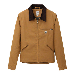 Chaqueta de lona recubierta ligera para hombre, impermeable, cortavientos, cómoda, para invierno, con diseño de capucha y logotipo personalizado. - Product Image 2