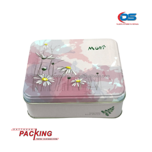 DAT THUAN Boîte en fer blanc carrée de haute qualité pour bonbons Mochi biscuits et emballage de gâteau Boîte en métal carrée polyvalente pour usage alimentaire - Product Image 4