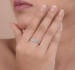 925 <b>Silver</b> <b>Solitaire</b> Diamond <b>Ring</b> Minimalist Engagement Jewelry - Product Image 5