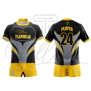 Uniforme de Rugby de Manga Corta Transpirable de Alta Calidad, Talla Grande, Nuevo Diseño, Precio Bajo, Ropa para Equipos de Fútbol - Product Image 3