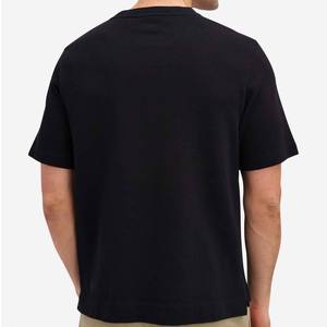 BlanqWear T-shirt formel à manches courtes et col rond pour homme, coupe classique, en molleton de soie/coton premium 280g, antibactérien, séchage rapide - Product Image 2
