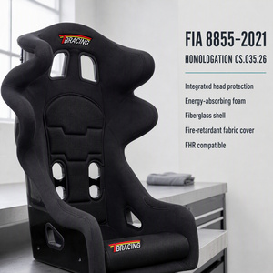 Asiento de carreras personalizado TBRACING RS-07 certificado según la norma FIA 8855-2021, pieza para coche de carreras con bordado de logotipo personalizado para uso en circuito y rally. - Product Image 5
