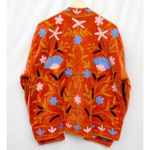 <b>WOODEN</b> <b>BLOCK</b> CRAFT INDIA Velvet Printed Autumn Winter Handloom Unisex Stylish Ethnic Modern Casual Short Outerwear Breathable - Product Image 6