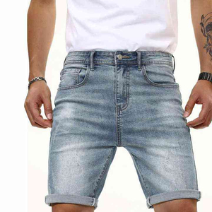 Pantalones Cortos de Mezclilla Casuales para Hombre, Estilo Vintage, Transpirables, Duraderos, Venta al Por Mayor, Verano, Personalizados, 100% Algodón, Secado Rápido, Cintura Media, Coloridos - Product Image 1