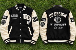 Chaqueta Varsity Negra y Crema Personalizada, Chaqueta de Béisbol de Lana Premium con Logotipo Bordado, Chaqueta Bomber Universitaria Estilo Urbano - Product Image 6