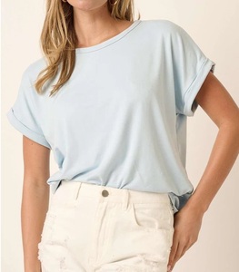 Camisetas lisas de maternidad para mujer, ropa de embarazo, camiseta para lactancia materna, transpirable, venta al por mayor, más vendida - Product Image 4