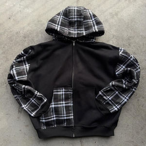 Sweat à capuche personnalisé effet vieilli pour homme, 100% coton, vintage, zippé, brodé, coupe oversize, imprimé, automne, en tissu éponge - Product Image 6