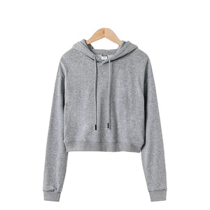 Sudaderas con capucha Crop Spring Mujer Ropa Sudaderas con capucha Señoras Crop Top Sudaderas con capucha Precio razonable Superventas Alta calidad - Product Image 4