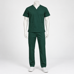 Men's Medical Doctor Men <b>Scrub</b> Suit Cotton Fabric Hospital Uniform Set OEM Custom <b>Clothing</b> Supplier Breathable - Product Image 3