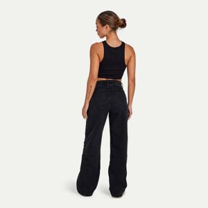 Pantalones Vaqueros Anchos de Moda para Mujer, Estilo Desgastado, Cintura Baja, con Impresión de Logotipo Personalizado - Product Image 4