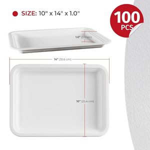 1-20 Platos de Papel Resistentes y Ecológicos de 14 Pulgadas, Impermeables, Compostables, de Caña de Azúcar, para Mariscos, Cangrejos y Viajes - Product Image 2
