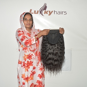 Raw Hair Indian Remy Human Hair <b>Wig</b> Natural Black Full Lace Glueless Loose Curly Full Density for <b>Women</b> - Product Image 1