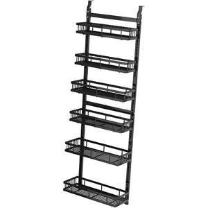 Organisateur de garde-manger en métal peint à suspendre sur la porte avec paniers réglables, support de rangement mural pour porte d'armoire, Chine - Product Image 1