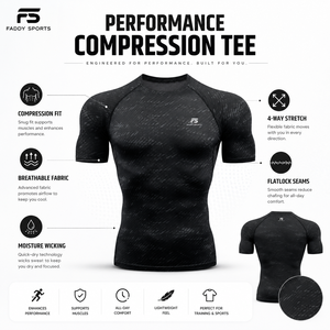Men's Quick Dry Gym T-Shirt Compression Fitness Top Breathable Short Sleeve Athletic Running Sport Bodybuilding Training <b>Tee</b> - Product Image 5