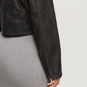 Chaquetas de cuero con flecos para mujer al por mayor, chaquetas de cuero genuino para damas en venta a precio de mayoreo con diseño personalizado - Product Image 6