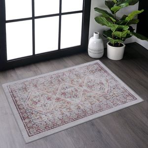 MAVAL Beige <b>Washable</b> 2 X 3 <b>Doormat</b> Rug Area Rugs & Sets - Product Image 1