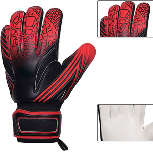 Gants de gardien de but de football personnalisés Econex Sports, protection complète des doigts et du pouce, paume orange imprimée, cuir PU, fermeture auto-agrippante - Product Image 5