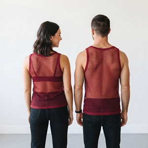 Débardeur en résille transparente unisexe 100% polyester, sans manches, séchage rapide, pour club et soirées sexy - Product Image 2
