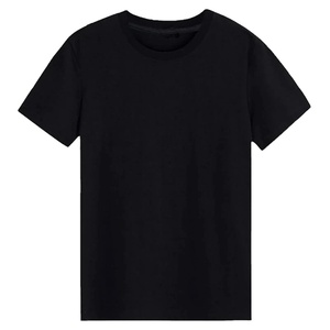 T-shirt décontracté anti-rétrécissement pour hommes, coupe ajustée, respirant, noir et blanc, OEM, T-shirt vierge standard teint en haut - Product Image 3